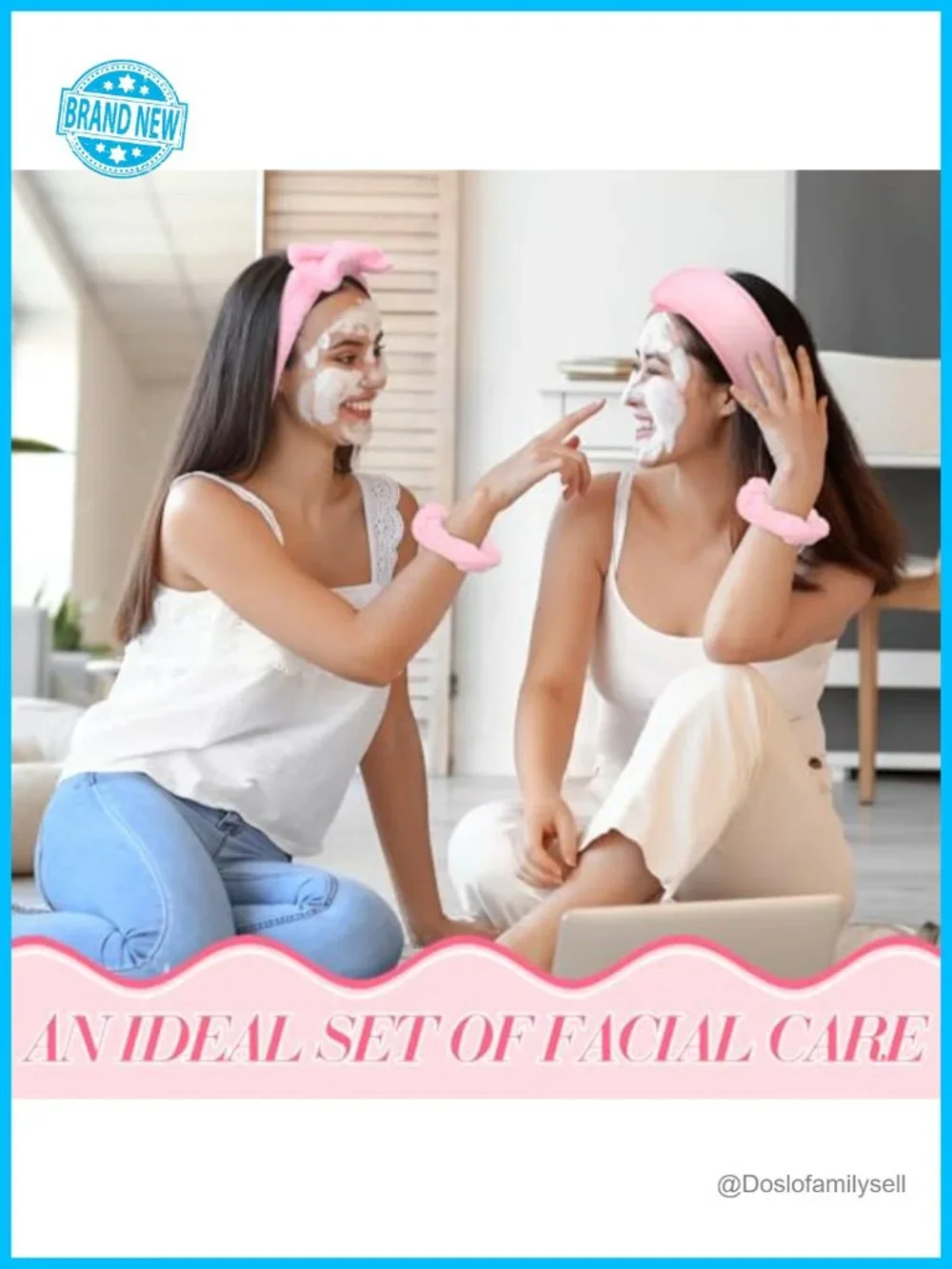 16 Piece Spa Headband Set with Sleep Mask, Wristbands, Scrunchies, Claw Clip,